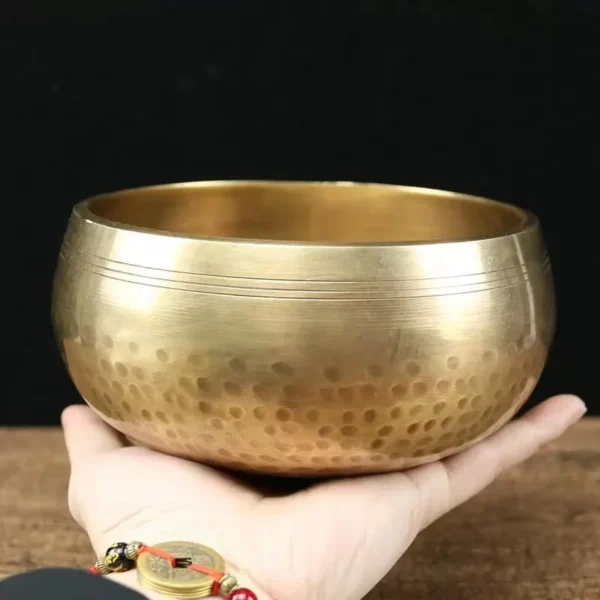 Cuenco Tibetano de Sonido en Latón – Hecho a Mano en Nepal - Imagen 4